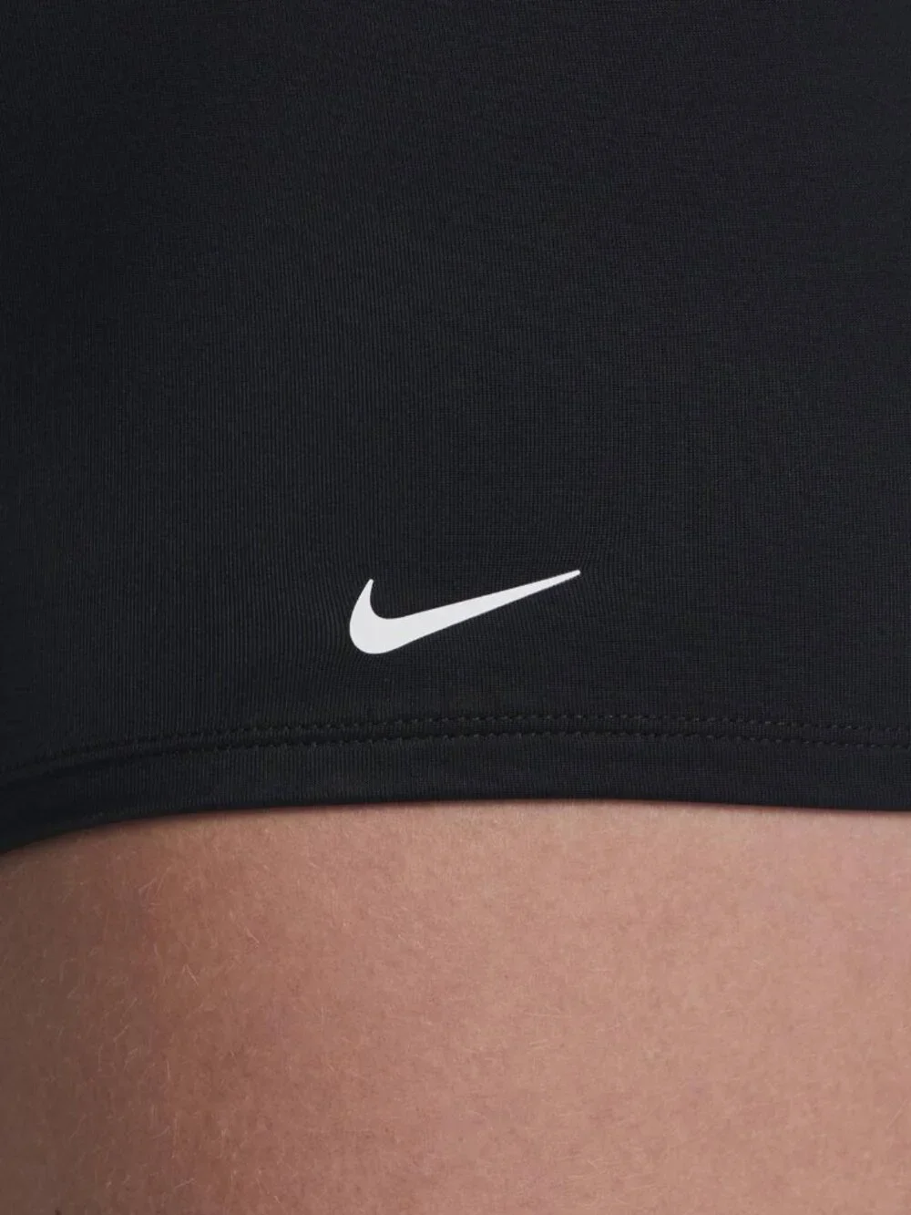 NIKE- Nike Logo Tape Shorts Black With White Logo Women LARGE NWT